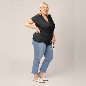 Kindred bravely‎ Bamboo Draped Nursing Top Black New With Tags